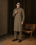Premium Olive Green Blended Fabric For Men's
