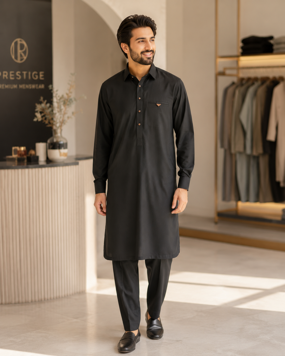 Karimi Mens Wear Ivory Heritage 2026 Grey Green 12 Years 100% Polyester Blended Fabric Kids Sherwani Kurta Variant 04 - Kids Sherwani Kurta in Grey Green, 12 Years, front product view