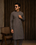 The Signature Charcoal Kurta For Men's