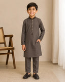 The Signature Charcoal Kurta For Boy's