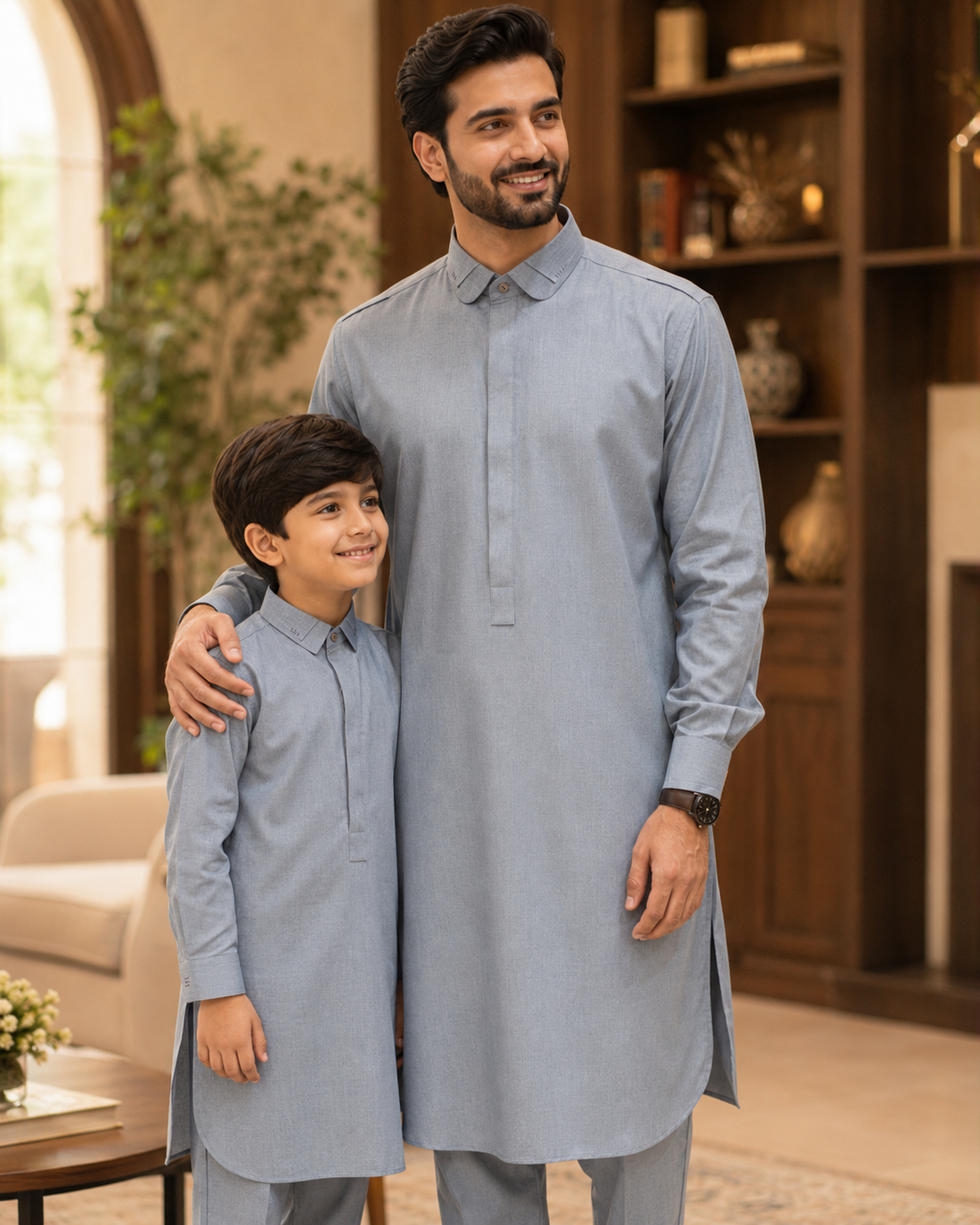 Karimi Mens Wear Ivory Heritage 2026 Off-White X-Large 100% Polyester Blended Fabric Mens Kurta Variant 04 - Mens Kurta in Off-White, X-Large, front product view