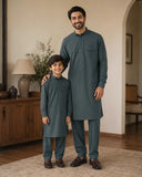 The Signature Sea Green Kurta Pajama For Kid's