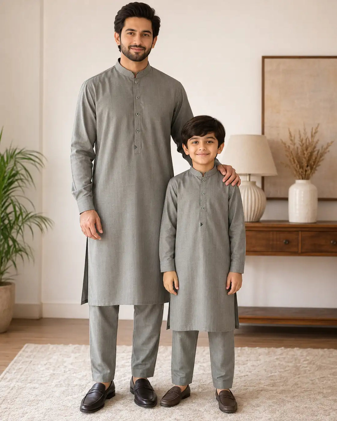 Karimi Mens Wear Blue Steel 2026 Design 03 One Size 100% Polyester Blended Fabric Mens Shalwar Kameez Variant 01 - Mens Shalwar Kameez in Design 03, One Size, front product view