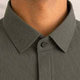 The Textured Sage Grey Kurta Pajama For Kid's
