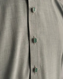 Grey Green Self-Textured Sherwani Kurta For Men's