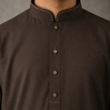 The Chocolate Brown Signature Kurta Pajama For Men's